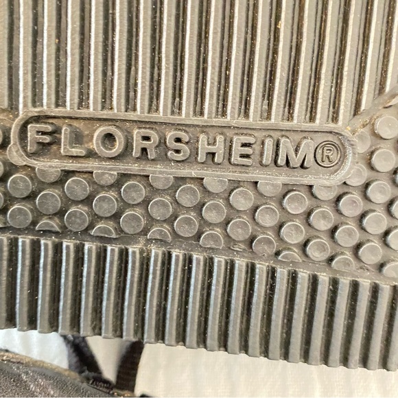 Florsheim Idlers Black Soft Leather Slip-On Lace-Up Loafers Men's sized 10B - Picture 13 of 14